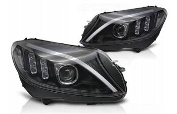 Černé LED světlomety pro Mercedes w205 14-18