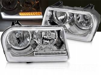 Chrome LED světlomety pro Chrysler 300 05-08