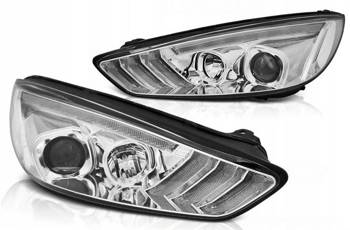 Ford Focus III mk3 15-18 chromované drl led dts lampy