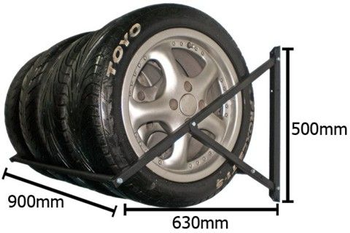 Nástěnná police na pneumatiky S4 do garáže