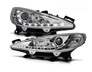 Peugeot 207 06-12 Chrome LED svítilny + motory