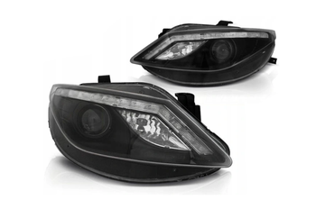 Přední světlomety Seat Ibiza 6j 08-12 Black Směrové LED světlomety