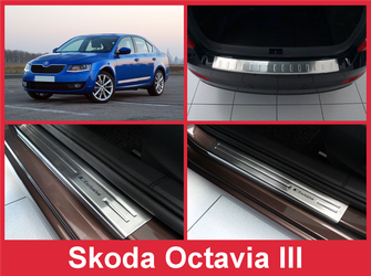 SKODA OCTAVIA 3 Kit (kryt zadního nárazníku + prahové lišty)