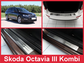 Sada SKODA OCTAVIA 3 kombi (kryt zadního nárazníku + prahové lišty)