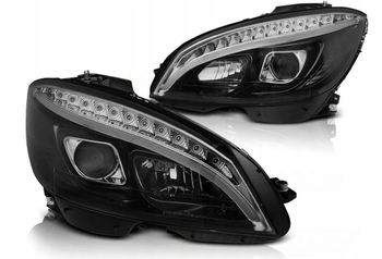 Svítilny Mercedes W204 třídy C 07-10 Black Led