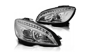 Svítilny Mercedes W204 třídy C 07-10 Chrome Led