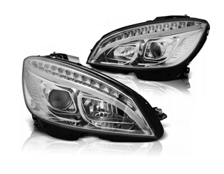 Svítilny Mercedes W204 třídy C 07-10 Chrome Led Dts