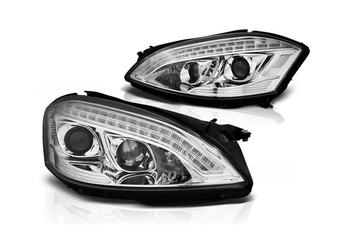 Svítilny Mercedes W221 třídy S 05-09 Chrom Led Afs