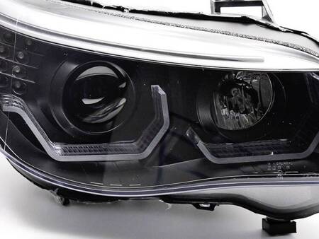 ANGEL EYES LED 3D BLACK světlomety pro BMW E60 E61 03-07