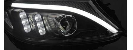 Černé LED světlomety pro Mercedes w205 14-18