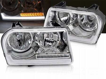 Chrome LED světlomety pro Chrysler 300 05-08