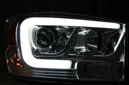 Dodge Ram světlomety 06-08 Tube Light Chrome