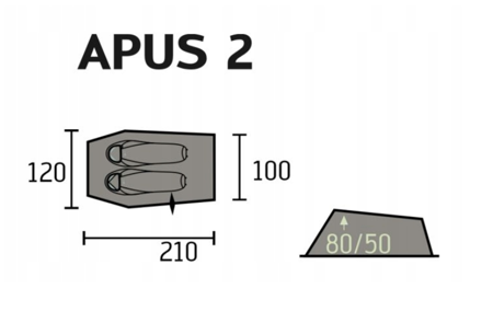 Dvojitý turistický stan Apus 2 Portal pro 2 osoby