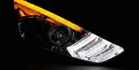 Ford Focus III mk3 15-18 chromované drl led dts lampy