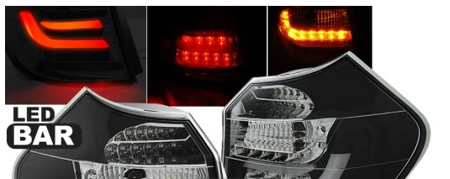 LED SVĚTLA BMW E87/E81 07-11 ČERNÁ LED BAR