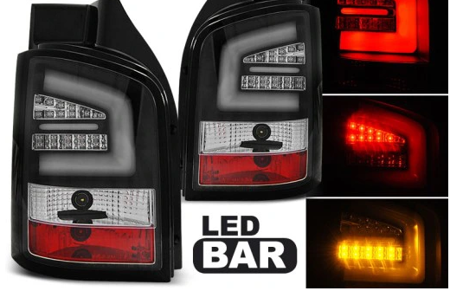 LED ZADNÍ SVĚTLA VW T5 03-09 ČERNÁ LED BAR