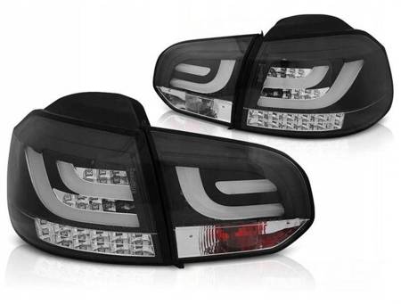 LED zadní světla Vw Golf 6 08-12 černá led bar