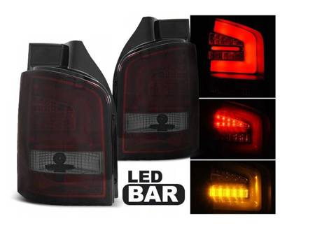 LED zadní světla vw t5 03-09 červený kouř vedl bar