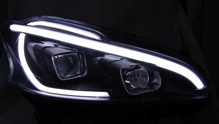 Peugeot 208 12-15 Black Led Drl světlomety