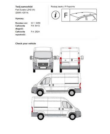 Plošinový střešní nosič Peugeot Boxer L2H2