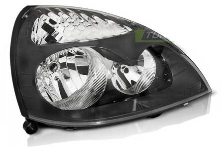 Pravá přední lampa černá Renault Clio 01-09.05