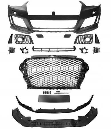 Přední nárazník sportovní černý pdc pro Audi A3 12-16