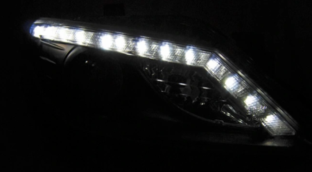 Přední světlomety Seat Ibiza 6j 08-12 Black Směrové LED světlomety