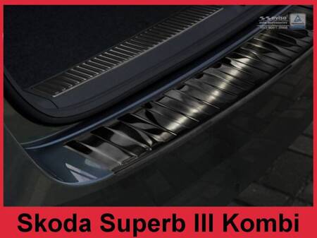 SKODA SUPERB 3 kombi Černá ochranná krytka zadního nárazníku (obložení)