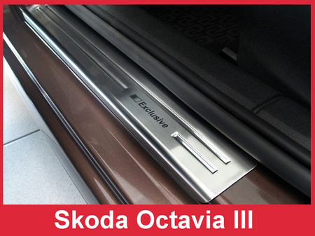 Škoda Octavia 3 prahové lišty (ocel)