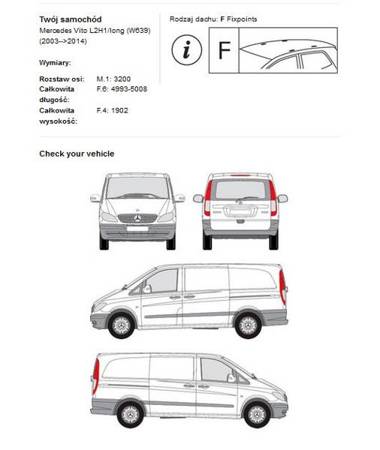 Střešní nosič Mercedes Vito L2H1 W639 