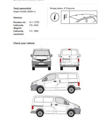 Střešní nosič Nissan NV200 2009-&gt