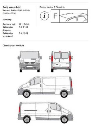 Střešní nosič Opel Vivaro Renault Trafic 