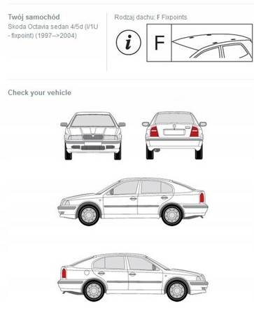 Střešní nosič s pojistkami Škoda Octavia I