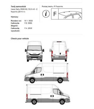 Střešní nosič zavazadlové plošiny Iveco Daily