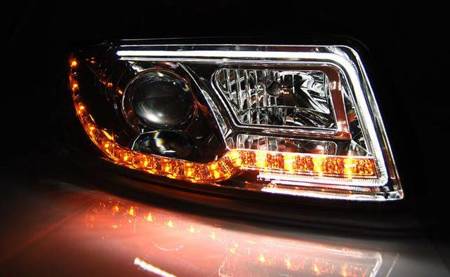 Světlomety Audi A4 B6 00-04 Led Tube Chrome