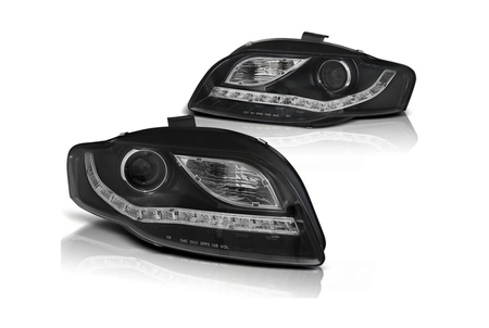 Světlomety Audi A4 B7 04-08 Led Tube Black