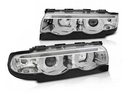 Světlomety Bmw E38 94-01 Ringi 3d Led Chrome