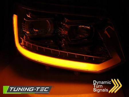 Světlomety nové VW T5 10-15 LED TUBE CHROME T6 LOOK DRL LIFT