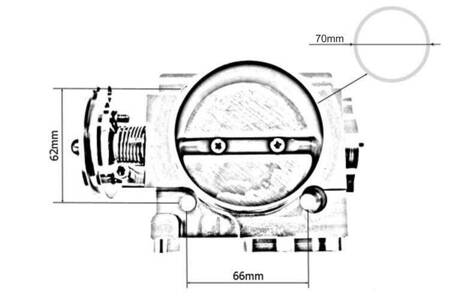 TurboWorks Subaru WRX STI EJ20 EJ25 GDA GDB 70mm škrticí klapka