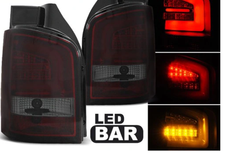 VW T5 LED SVĚTLA 04.10-15 ČERVENÝ KOUŘ VEDL BAR