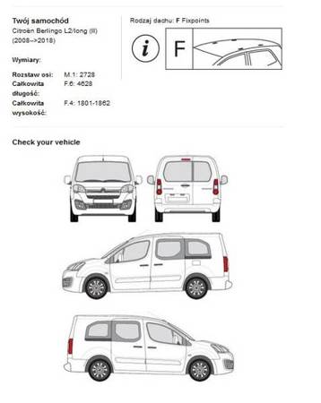 Zavazadlová střešní plošina Cruz Citroen Berlingo I Long