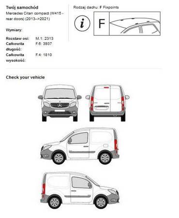 Zavazadlová střešní plošina Mercedes Citan Compact