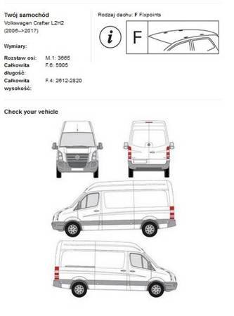 Zavazadlová střešní plošina Volkswagen Crafter L2H2