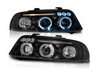 Světlomety Audi A4 99-00 Ringi Černá skla