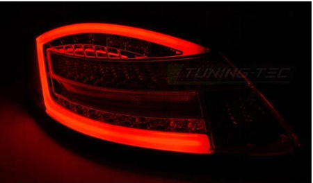 Porsche boxster 05-08 červené kouřové led světla