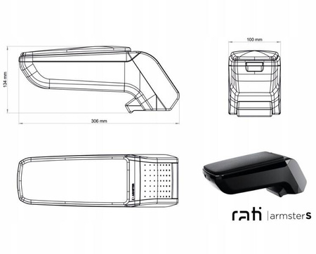 Loketní opěrka věnovaná CITROEN C3 AIRCROSS 2018-