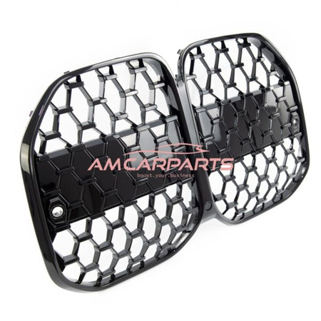 MŘÍŽKA BMW G22 G23 2020- DIAMANTOVĚ LESKLÁ ČERNÁ