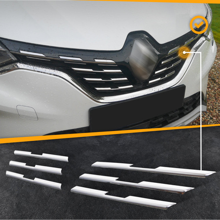 Lišty přední masky Renault Captur 2019+ gril