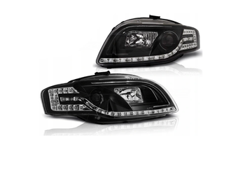 Světlomety Audi A4 B7 04-08 Led Tube Black