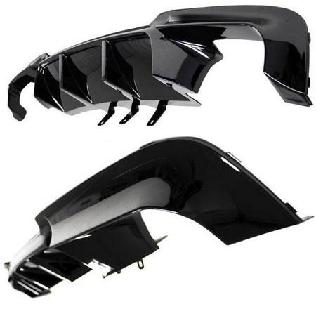 DIFUZOR BMW F10 F11 10-LOOK M5 DUET LESKLÁ ČERNÁ